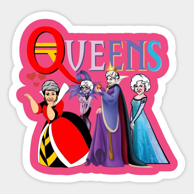 Golden Queens Sticker by EnchantedTikiTees